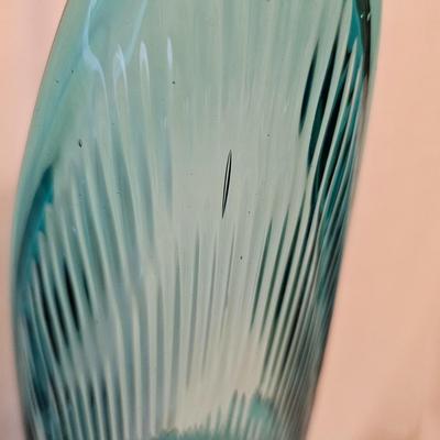 L. E. Smith-Style Nubby Swung Glass Vase (BD)