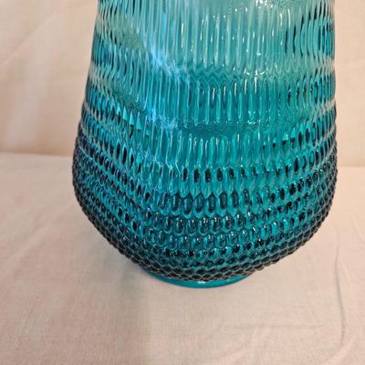 L. E. Smith-Style Nubby Swung Glass Vase (BD)