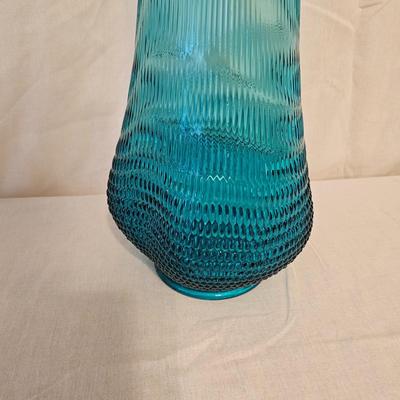 L. E. Smith-Style Nubby Swung Glass Vase (BD)