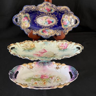 R.S. Prussia & More Porcelain Celery/Serving Dishes (LR-RG)