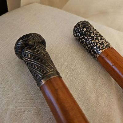 Quartet of Wood/ Metal Walking Canes (BD-JS)