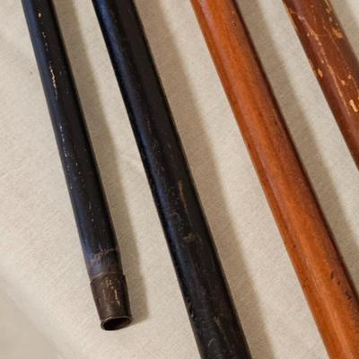 Quartet of Wood/ Metal Walking Canes (BD-JS)