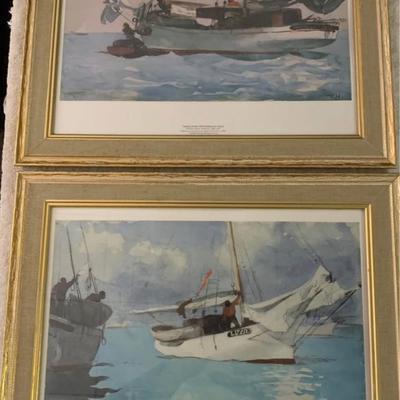 Winslow Homer Key West Seascape Prints – Framed Pair – Metropolitan Museum of Art