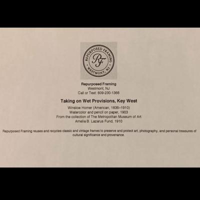 Winslow Homer Key West Seascape Prints – Framed Pair – Metropolitan Museum of Art