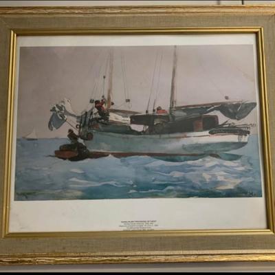 Winslow Homer Key West Seascape Prints – Framed Pair – Metropolitan Museum of Art