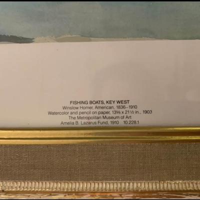 Winslow Homer Key West Seascape Prints – Framed Pair – Metropolitan Museum of Art