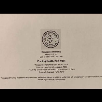 Winslow Homer Key West Seascape Prints – Framed Pair – Metropolitan Museum of Art