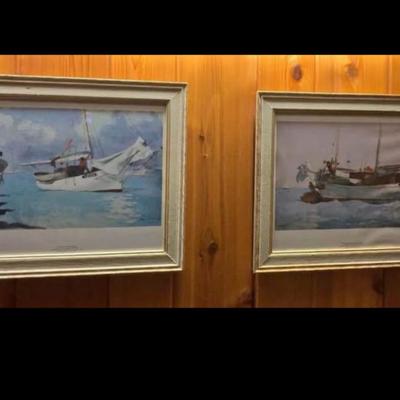 Winslow Homer Key West Seascape Prints – Framed Pair – Metropolitan Museum of Art