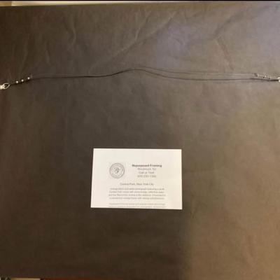 Large Vintage Central Park Photograph — Framed Black & White NYC Cityscape