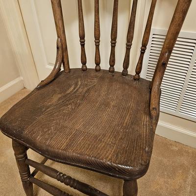 Vintage Pressback Oak Chair (BD-JS)
