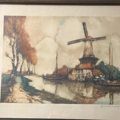 Dutch Etching - Artist Signed