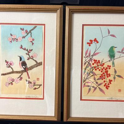 Shizuo Ashikaga (1917-1991) Japanese Painter - Pair