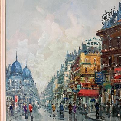 Antonio De Vity - Paris Street Scene c1960's