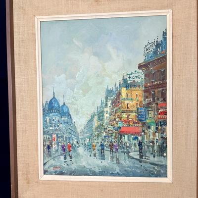 Antonio De Vity - Paris Street Scene c1960's