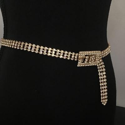 Cute rhinestone waist belt