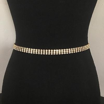 Cute rhinestone waist belt