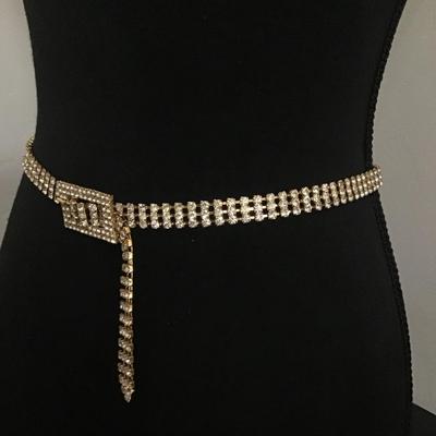 Cute rhinestone waist belt