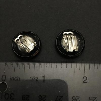 Vintage, West Germany button clip on earrings