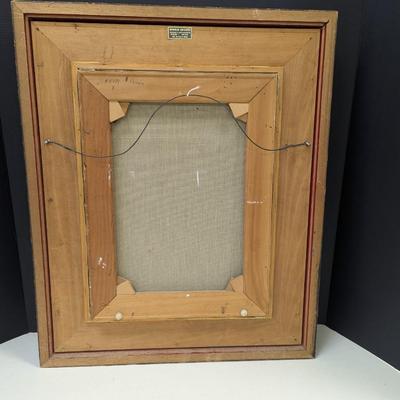 German Moritz Rusche Signed Original Oil On Canvas Candlelight Approx 19 1/4" x 23 1/4