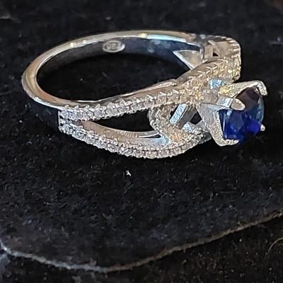 Treated Blue Sapphire Ring
