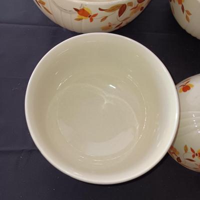 HALL CHINA JEWEL TEA AUTUMN LEAF NESTING BOWLS