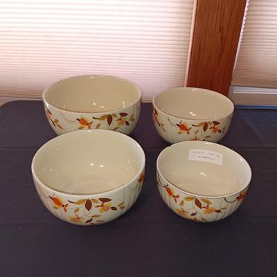 HALL CHINA JEWEL TEA AUTUMN LEAF NESTING BOWLS