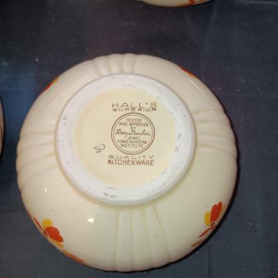 HALL CHINA JEWEL TEA AUTUMN LEAF NESTING BOWLS