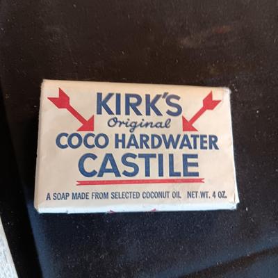 MAID-RITE GALVANIZED WASHBOARD, OLD SOAP AND CLOTHES PINS