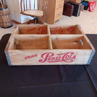 SECTIONED WOODEN PEPSI-COLA CRATE