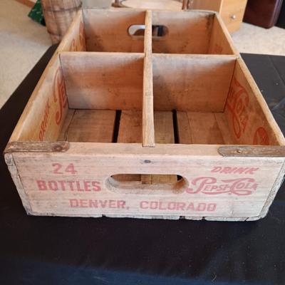 SECTIONED WOODEN PEPSI-COLA CRATE