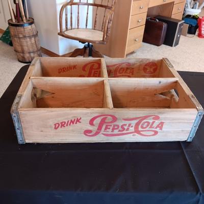 SECTIONED WOODEN PEPSI-COLA CRATE