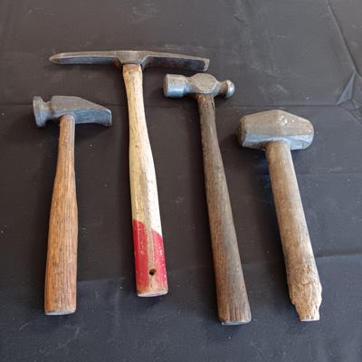 A VARIETY OF OLD HAMMERS