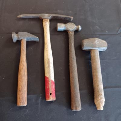 A VARIETY OF OLD HAMMERS