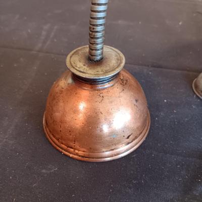 A GALVANIZED GAS CAN AND 2 OIL CANS