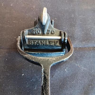 STANLEY NO 70 WOOD PLANE, HOG RINGER AND A SHINGLING HALF HATCHET