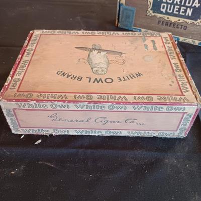 A COLLECTION OF CIGAR BOXES