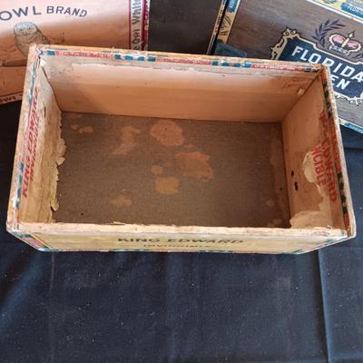 A COLLECTION OF CIGAR BOXES
