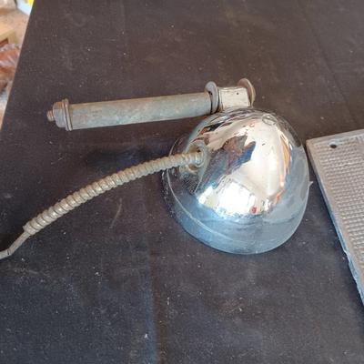 VINTAGE CHEVROLET CAR PART AND AN AUTO SPOT LIGHT