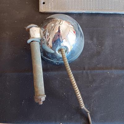 VINTAGE CHEVROLET CAR PART AND AN AUTO SPOT LIGHT