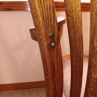 ANTIQUE HIGH BACK DESK CHAIR