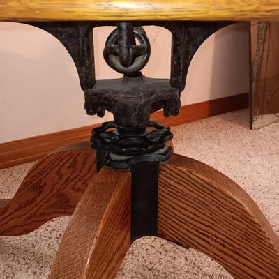 ANTIQUE HIGH BACK DESK CHAIR