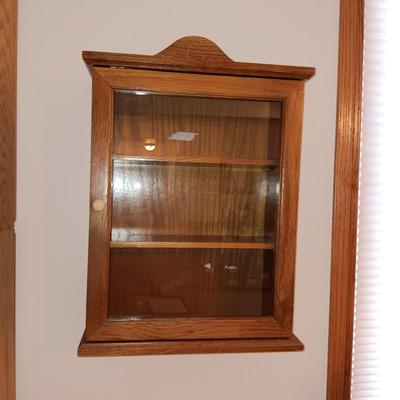 WALL HUNG SOLID WOOD DISPLAY CASE