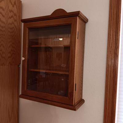 WALL HUNG SOLID WOOD DISPLAY CASE