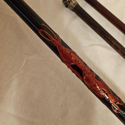 Black Lacquer Walking Stick & More (BD-JS)