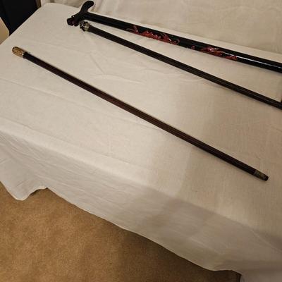 Black Lacquer Walking Stick & More (BD-JS)