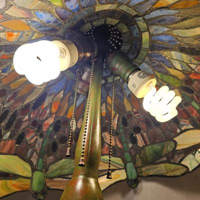 Dragonfly Themed Stained Glass Table Lamp (BD-JS)