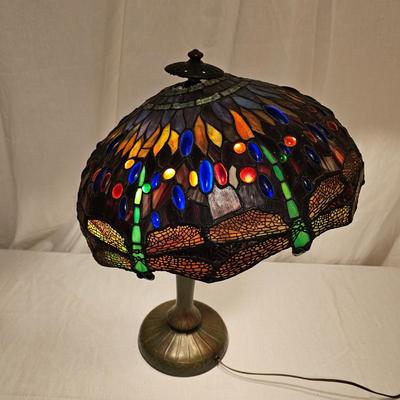 Dragonfly Themed Stained Glass Table Lamp (BD-JS)