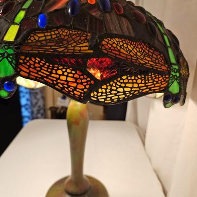 Dragonfly Themed Stained Glass Table Lamp (BD-JS)