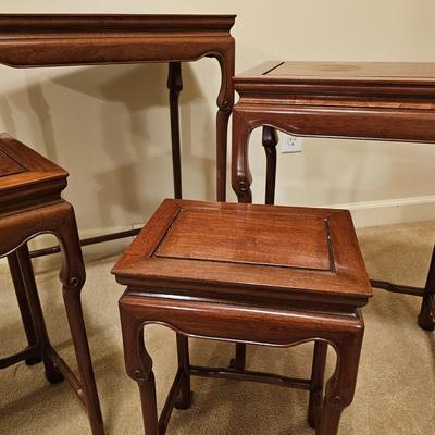 Set of Four Hardwood Nesting Tables (BD-JS)