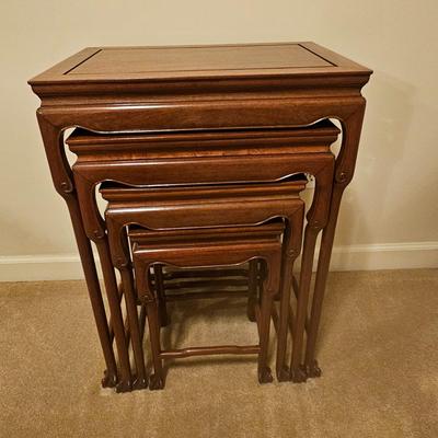 Set of Four Hardwood Nesting Tables (BD-JS)